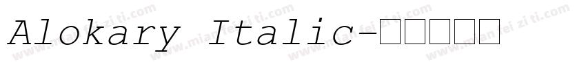 Alokary Italic字体转换